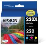 EPSON T220 DURABrite Ultra -Ink High Capacity Black & Standard Color -Cartridge Combo Pack (T220XL-BCS) for select Epson Expression and WorkForce Printers