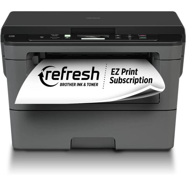 Brother Monochrome Laser HLl2390DW, Wireless Networking, Duplex Printing, Refresh Subscription and Amazon Dash Replenishment Ready