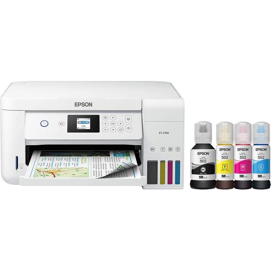 Epson EcoTank ET-2760 Wireless Color All-in-One Cartridge-Free Supertank Printer with Scanner and Copier