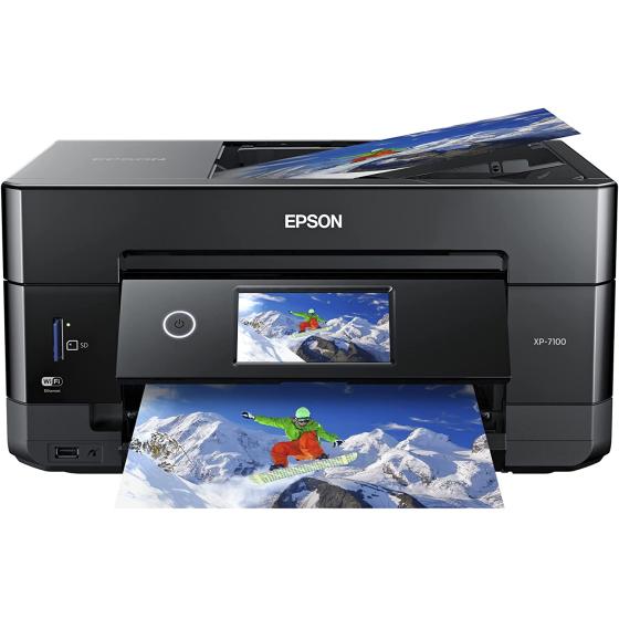 Epson Expression Premium XP-7100 Wireless Color Photo Printer with ADF, Scanner and Copier, Black