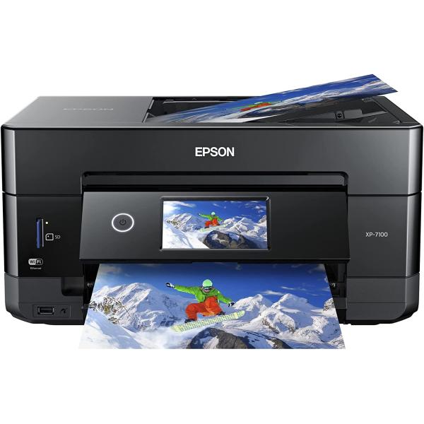 Epson Expression Premium XP-7100 Wireless Color Photo Printer with ADF, Scanner and Copier, Black
