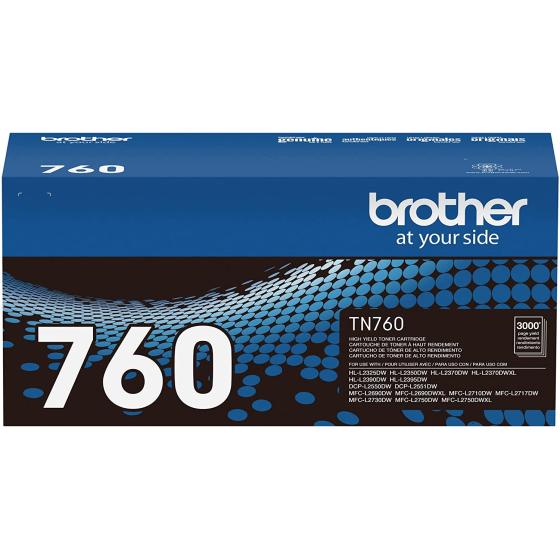 Brother Genuine Cartridge TN760 High Yield Black Toner,1 Pack