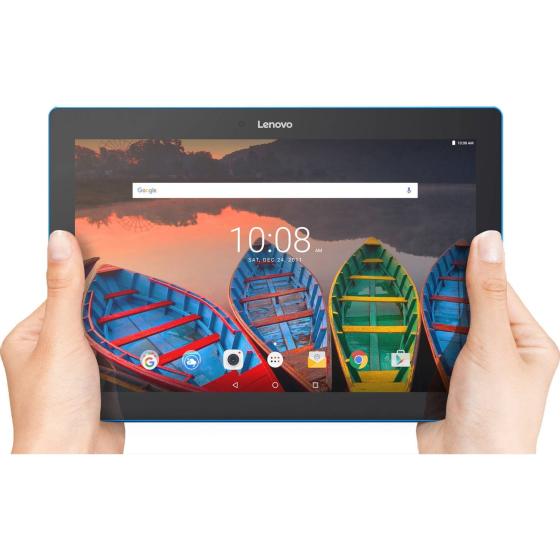 Lenovo Tab 10 Tablet, 10.1" HD Touchscreen, Qualcomm Quad-core Processor 1.30GHz, 1GB Memory, 16GB Storage, Wifi, Bluetooth, Webcam, Up to 10 hours battery life, Android 6.0 OS