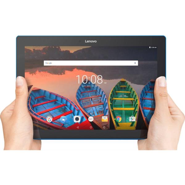 Lenovo Tab 10 Tablet, 10.1" HD Touchscreen, Qualcomm Quad-core Processor 1.30GHz, 1GB Memory, 16GB Storage, Wifi, Bluetooth, Webcam, Up to 10 hours battery life, Android 6.0 OS