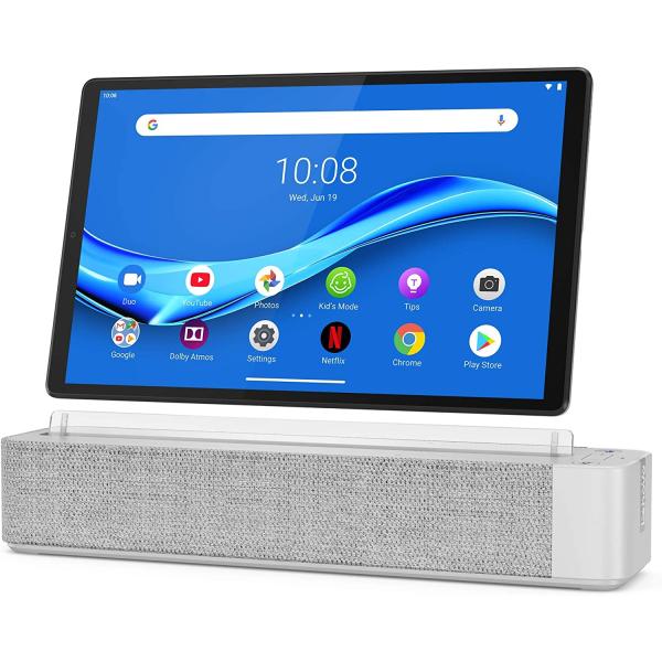 Lenovo Smart Tab M10 Plus, FHD Android Tablet, Alexa-Enabled Smart Device, Octa-Core Processor, 64GB Storage, 4GB RAM, Wi-Fi, Bluetooth, Platinum Grey