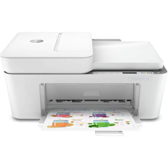 HP DeskJet Plus 4158 All-in-One Wireless Printer, Scan, Copy, Instant Ink Ready, 7FS76A (Renewed)