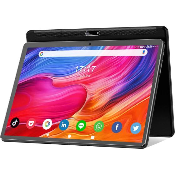 Tablet 10.1 inch Android 11 Tablet 2023 Latest Update Octa-Core Processor with 64GB Storage, Dual 13MP+5MP Camera, WiFi, Bluetooth, GPS, 128GB Expand Support, IPS Full HD Display (Black)