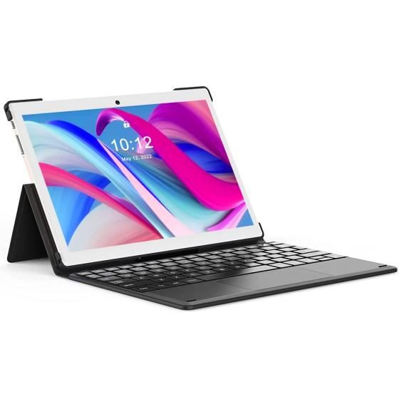 Tablet with Keyboard, 10.1" Octa-Core, Android 10 Tablet Google GMS Certified,4GB RAM, 128GB Storage, 1920x1200 FHD Display, 60Hz Screen Rate, 13MP Rear Camera,5G WiFi, Bluetooth5.0, LMNBBS，Gold