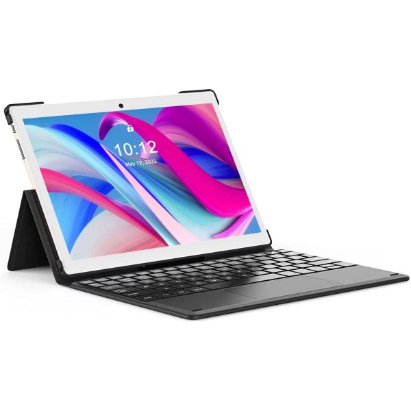 Tablet with Keyboard, 10.1" Octa-Core, Android 10 Tablet Google GMS Certified,4GB RAM, 128GB Storage, 1920x1200 FHD Display, 60Hz Screen Rate, 13MP Rear Camera,5G WiFi, Bluetooth5.0, LMNBBS，Gold