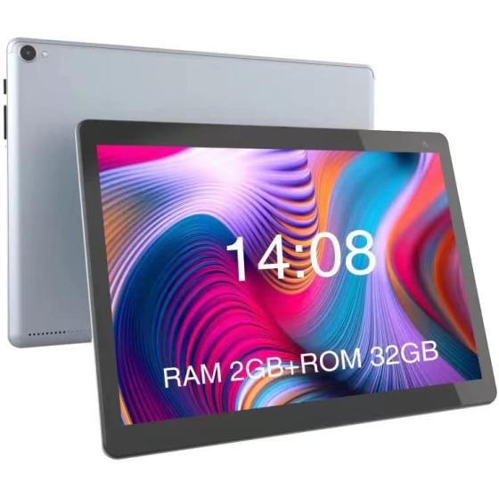 Android Tablet, 10 inch Tablets, 2GB+32GB Computer Tablet Support 512GB Expand, 2MP + 8MP Camera, IPS Screen, WiFi, Bluetooth, 6000mAh, Google GMS Certified Tableta