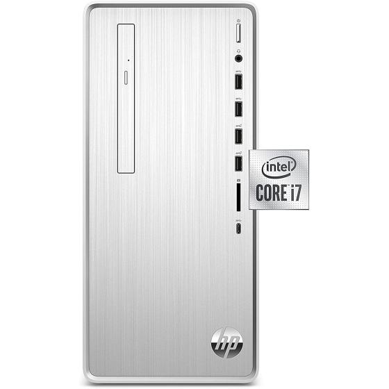 HP Pavilion Desktop, 10th Gen Intel Core i7-10700 Processor, 16 GB RAM, 1 TB hard drive + 256 GB SSD, Windows 10 Home (TP01-1070, Silver)