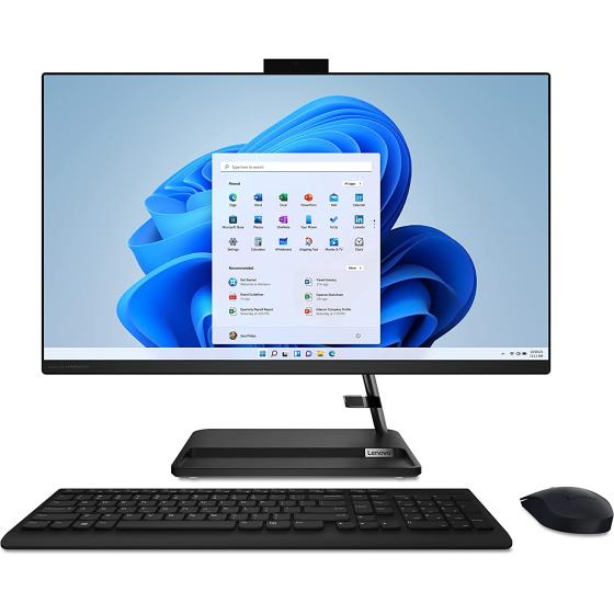 Lenovo IdeaCentre AIO 3i - 2022 - All-in-One Desktop - 27" FHD Touch Display - 5MP Camera - Windows 11 Home - 8GB Memory - 512GB Storage - Intel Core i5-1240P - Black - Mouse & Keyboard Included