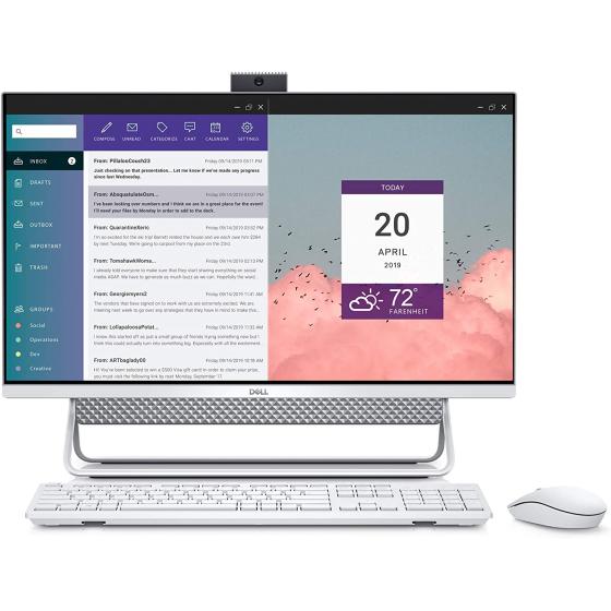 Dell Inspiron 7700 AIO Desktop, 27-inch FHD Infinity Touchscreen All in One - Intel Core i7-1165G7, 12GB 2666MHz DDR4 RAM, 1TB HDD + 256GB SSD, Iris XE Graphics, Windows 10 Home- Silver