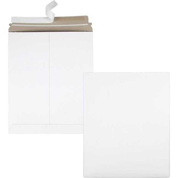 Quality Park 64016 Quality Park Extra-Rigid Fiberboard Photo/Document Mailers, 11x13-1/2, 25/Box,White