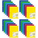 Mead Spiral Notebook, Wide Ruled, 1 Subject, 70 Sheets, 8 x 10.5 Inches, Assorted Colors (05510) Pack of 24
