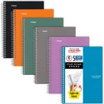 Five Star Small Spiral Notebooks, 6 Pack, 5-Subject, College Ruled Paper, 180 Sheets, Small, 9-1/2" x 6", Assorted Colors (73527)