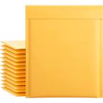 UCGOU Kraft Bubble Mailers 8.5x12 Inch 25 Pack Yellow Padded Envelopes #2 Medium Mailing Packages Self Sealing Tear Resistant Boutique Bulk Mail Shipping Bags for Jewelry Makeup Supplies