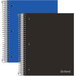 Oxford Spiral Notebooks, 3-Subject, College Ruled Paper, Durable Plastic Cover, 150 Sheets, 3 Divider Pockets, 2 Pack (10386), multi-colored
