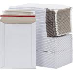 100 Pack Stay Flat Rigid Mailers 6x8 with Self Adhesive Seal, Bulk White Cardboard Envelopes for Shipping Photo, Documents, Collectible Trading Cards, Art Prints