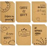 24 Pack Happy Journals Bulk, Kraft Paper Notebooks with 80 Lined Pages for Kids, Office, School Supplies, Choose Happy, Believe in Yourself Cover Designs (4 x 5.75 In)