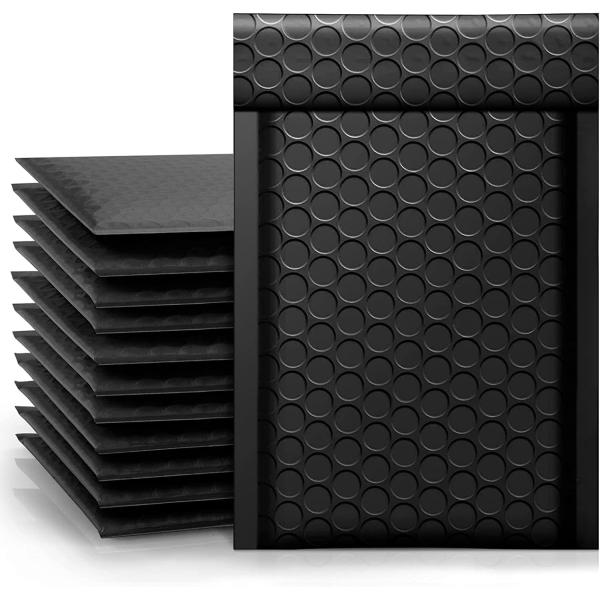 Metronic Bubble Mailers 6x10 Inch 25 Pack, Waterproof Padded Envelopes, Cushioning Self Seal Adhesive Padded Mailers for Shipping Bags,Boutique,Small Business,Black Bulk #0
