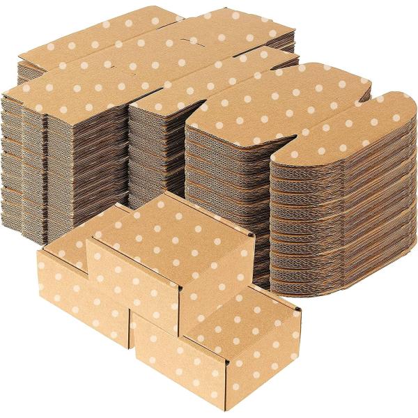 25 Pack Small Shipping Boxes for Business, Corrugated Small Cardboard Boxes for Shipping, Recyclable Packaging Boxes, Mailer, Gift Packing, Crafts Packing, Jewelry Boxes Shipping(4" x 4" x 2")