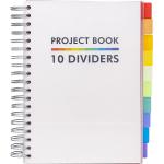 Pukka Pad B5 Subject Notebook with 10 Repositionable Dividers for Organization – 400 Perforated Pages of 80GSM Paper – 200 Sheet Notebook for School, Office, and Home – White, 7.48 x 9.84in