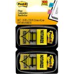 Post-it "Notarize" Flags, 50/Dispenser, 2 Dispensers/Pack, 1 in Wide, Yellow (680-NZ2)