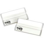 Post-it Tabs, 3 in, Solid, White, 25 Tabs/On-The-Go Dispenser, 2 Dispensers/Pack (686F-50WH3IN)