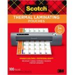 Scotch Thermal Laminating Pouches, 100 Pack Laminating Sheets, 3 Mil, 8.9 x 11.4 Inches, Education Supplies & Craft Supplies, For Use With Thermal Laminators, Letter Size Sheets (TP3854-100)