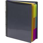 Smead 24 Pocket Poly Project Organizer, 1/3-Cut Tab, Letter Size, Gray with Bright Colors (89206)