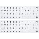 (2PCS Pack) English Keyboard Stickers, Universal Keyboard Replacement Letters English White Background with Black Lettering for Laptops Computer