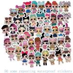 50pcs Surprise! Vinyl Waterproof Stickers for Car, Laptop, Luggage, Skateboard, Motorcycle, Bicycle Decal Graffiti Patches