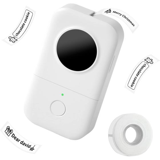 Phomemo Label Makers, Sticker Maker Machine, D30 Mini Label Makers Machine with Tape, Bluetooth Sticker Printer, Small Label Printer for Jars Name Price Date Sticker Tag, Wireless &Rechargeable
