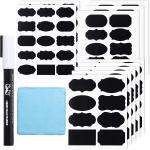 Mr. Pen- Chalkboard Labels, 100pc, Assorted Shapes, 1 White Chalk Marker and Small Towel, Labels, Label Stickers, Labels for Storage Bins, Sticker Labels, Bottle Labels, Food Labels, Jar Labels