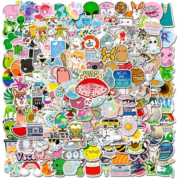 200 PCS Cute Stickers Pack,Vinyl Waterproof Stickers for Laptop,Skateboard,Water Bottles,Computer,Phone,Guitar,VSCO Stickers for Adult,Perfect for Gift