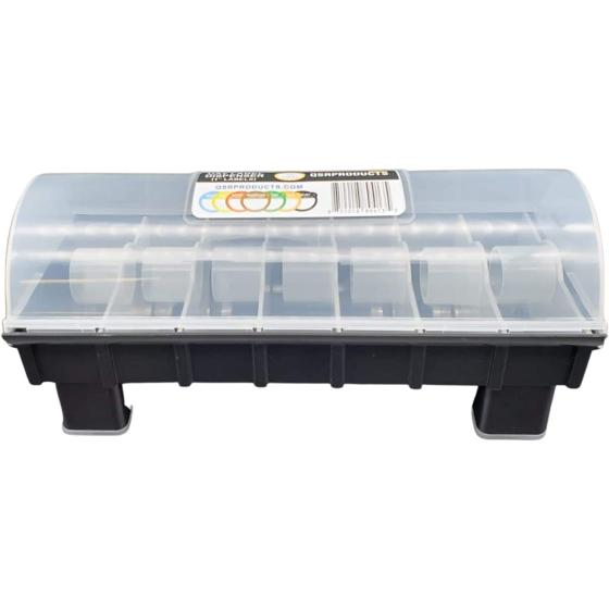 QSRProducts 7-Slot Day of The Week Covered Label Dispenser (for 1" Labels) - Food Label Holder - Inventory Management