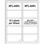 MFLABEL 2x4 Labels, 10-UP Shipping Address Labels, 500 Labels,50 Sheets Labels for Printer, Internet Mailing Shipping Labels, Label Stickers, 2" x 4" FBA Labels for Laser/Inkjet Printer