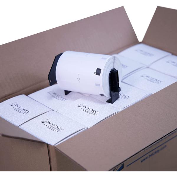BETCKEY - Compatible Shipping/Barcode Labels Replacement for Brother DK-1240 (4" x 2"), Use with Brother QL Label Printers [18 Rolls/10800 Labels]