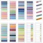 HAUTOCO 1800Pcs Sticky Tabs Page Markers Book Tabs for Annotating Books, Colored Morandi Sticky Note Tabs Page Flag Tabs, Writable, Repositionable Index Tabs for Page Marking Classify File, 9 Sheets