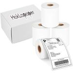 HokLapaper 4" x 6" Direct Thermal Shipping Labels (4 Rolls), Compatible with Rollo, Zebra and More Thermal Printers, Strong Permanent Adhesive (4 Rolls, 880 Labels)