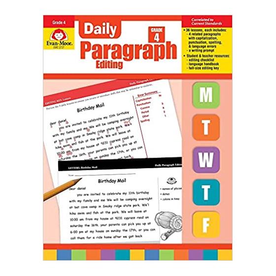 Evan-Moor Daily Paragraph Editing, Grade 4 Paperback – Teacher's Edition, January 1, 2004