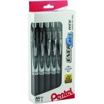 Pentel EnerGel RTX RT Liquid Gel Pen, Med, Metal Tip, 0.7mm, Black Ink, 12-Pk Window Box of 12 (BL77PC12A1)