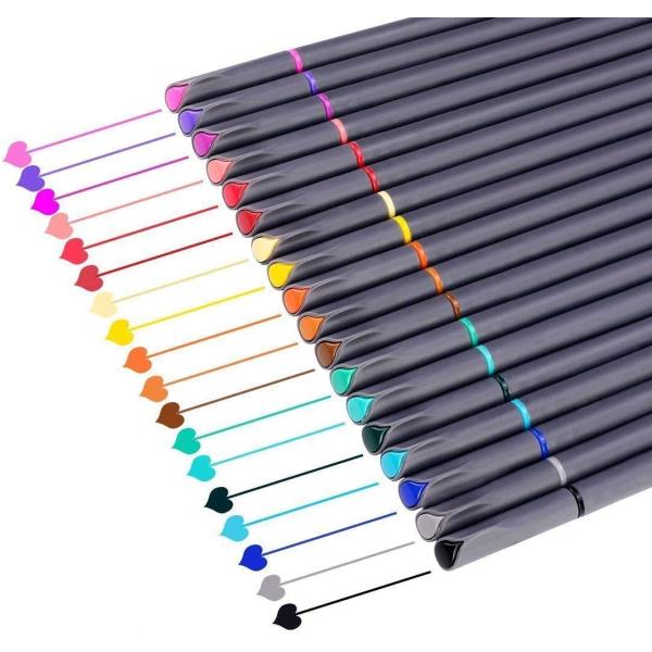 iBayam Journal Planner Pens Colored Pens Fine Point Markers Fine Tip Drawing Pens Fineliner Pen for Journaling Writing Note Taking Calendar Coloring Art Office Back to School Supplies, 18 Count