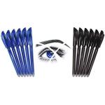 Hieno Supplies Friction Erasable Pens - Value Pack of 6 Black & 6 Blue Pens with Ultra Fine 0.38mm Point - 12 Erasable Gel Pens - Best for Smooth Writing & Easy Correction