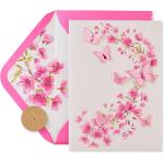 Papyrus Blank Card for Her (Pink Glitter Butterflies)