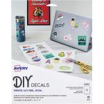 Avery Customizable Removable Wall Decals, 8.5" x 11", Tear and Water Resistant Printable Labels, 3 Blank Wall Decal Stickers (61512)