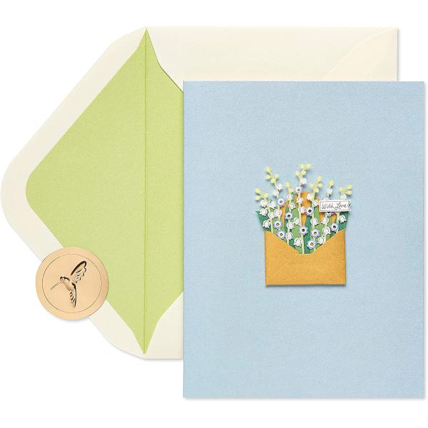 Papyrus Blank Card (With Love Flowers)