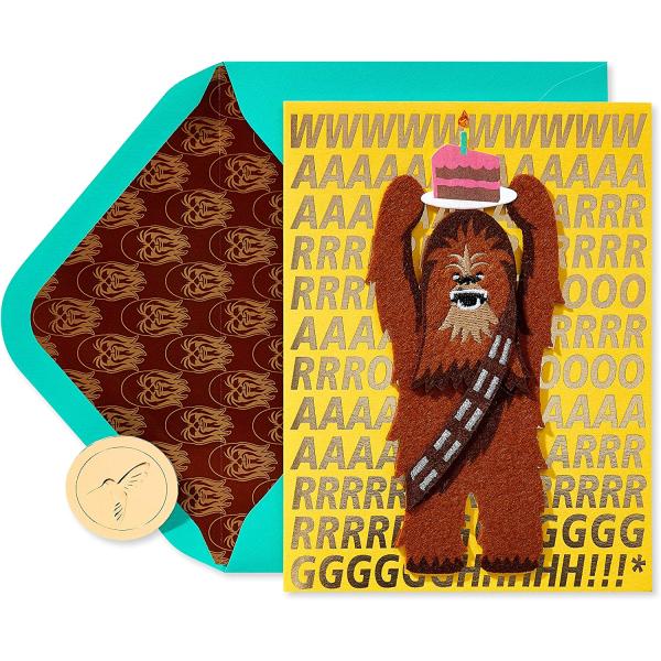 Papyrus Funny Star Wars Birthday Card (Wookie for Happy Birthday)