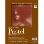 Strathmore 400 Series Pastel Pad, Assorted Colors, 9"x12" Glue Bound, 24 Sheets